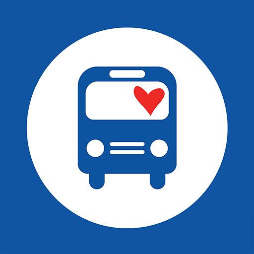 Anchorage People Mover logo of front of bus with heart in the window.